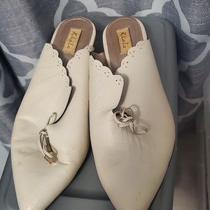 semi-flat shoes in genuine leather